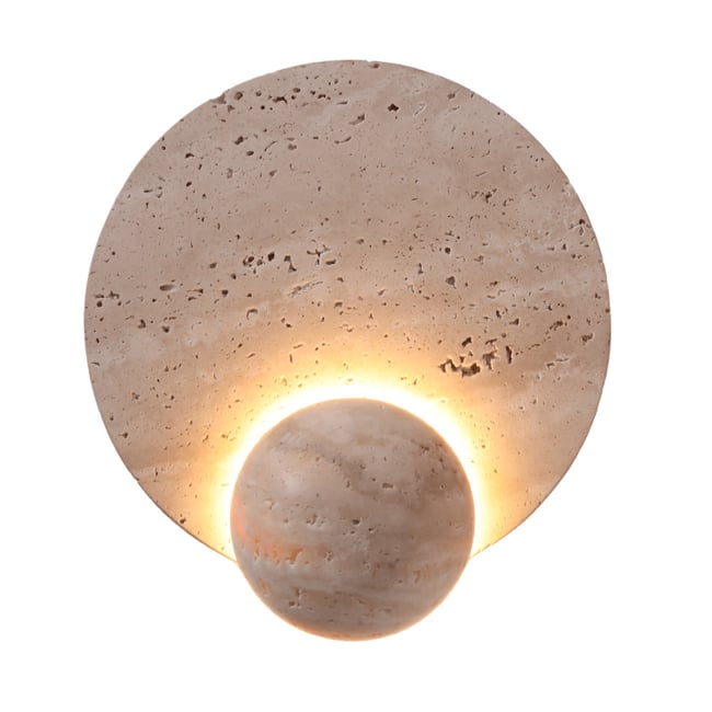 Applique à LED en travertin - ORSOLA Couleur beige <span itemprop=