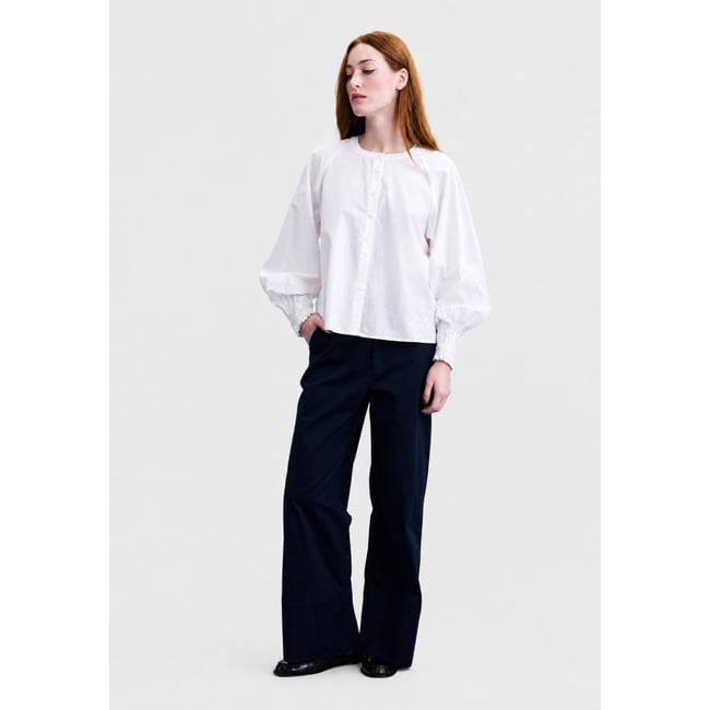 Pantalon Voio en coton VOIO bleu marine <span itemprop=