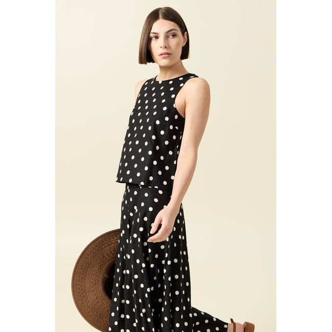 Top sans manches noir <span itemprop=