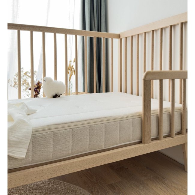 Matelas bébé housse amovible, CHANVRENATURA® Couleur blanc <span itemprop=