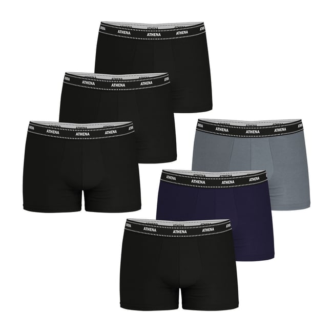 Boxers, lot de 6, my petits prix noir-bleu <span itemprop=