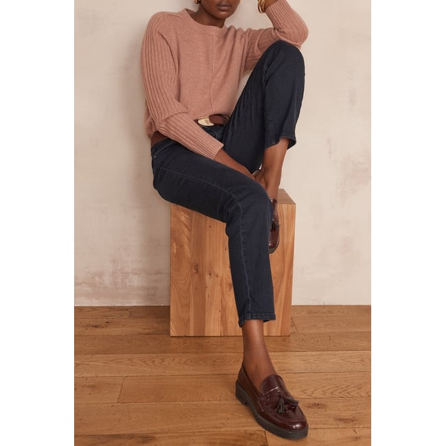 Jean slim LOU en denim noir <span itemprop=