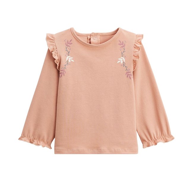T-shirt enfant manches longues Matcha rose <span itemprop=