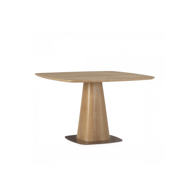 Table à manger carrée NOA 120 cm placage chêne - BOBOCHIC