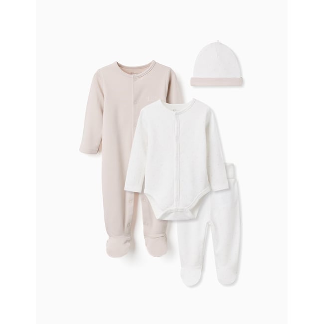 Ensemble 4 pièces en coton multicolore <span itemprop=