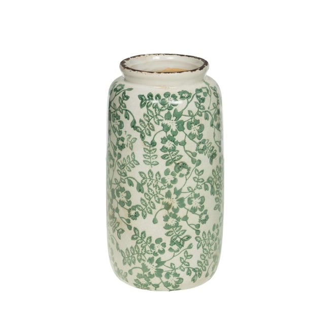 Vase Tampon fleurs   H28   - TAMPON Couleur vert <span itemprop=
