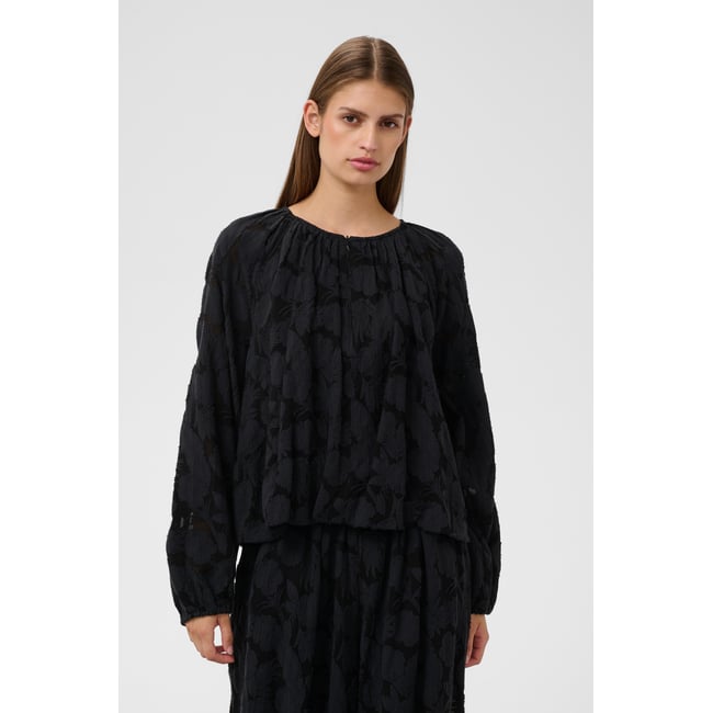 Blouse à manches longues noir black <span itemprop=