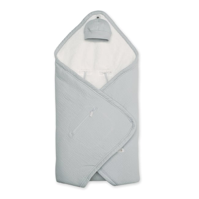 Nid d'ange BISIDE ouatiné hiver - Teddy bien chaud grizou <span itemprop=