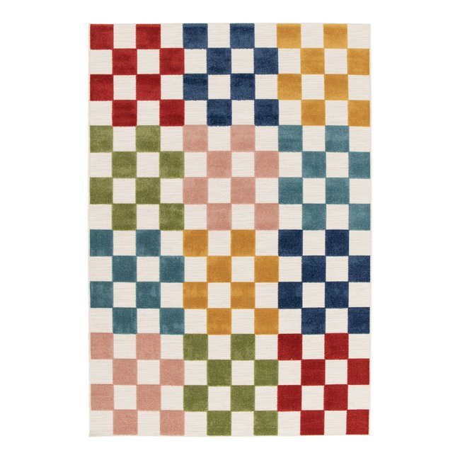 Tapis intérieur extérieur MULTI CARREAUX Couleur multicolore <span itemprop=