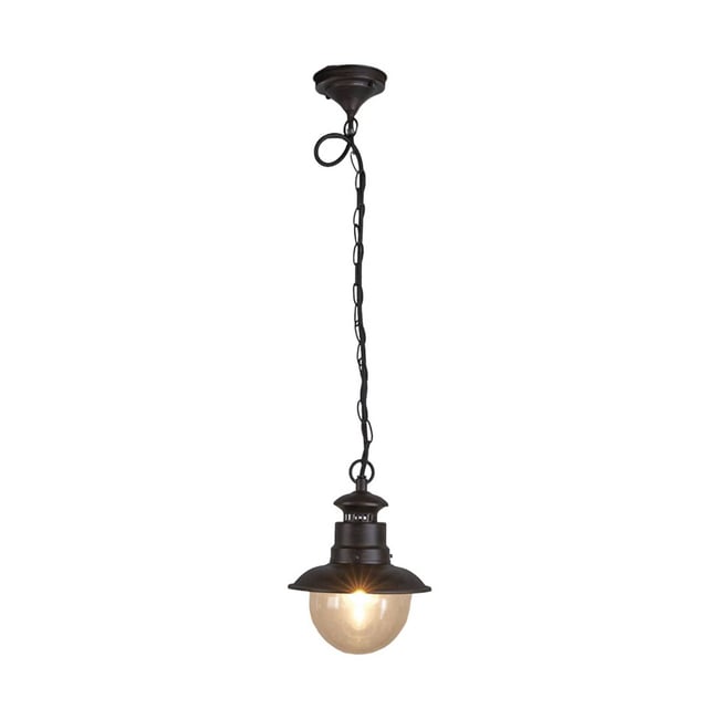 Luminaire extérieur traditionnel, Eddie Couleur brun rouille, clair <span itemprop=