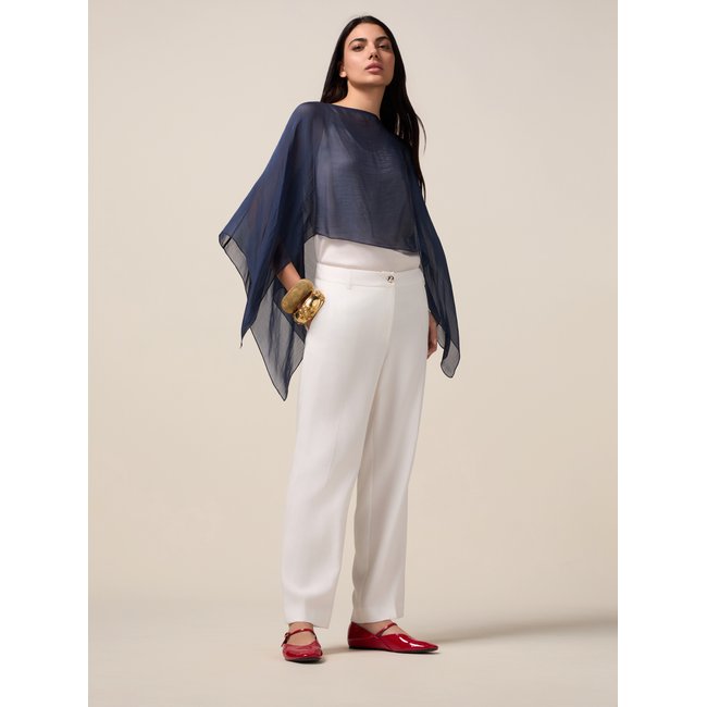 Pantalon cigarette réalisé en tissu fluide mélange viscose - OLTRE