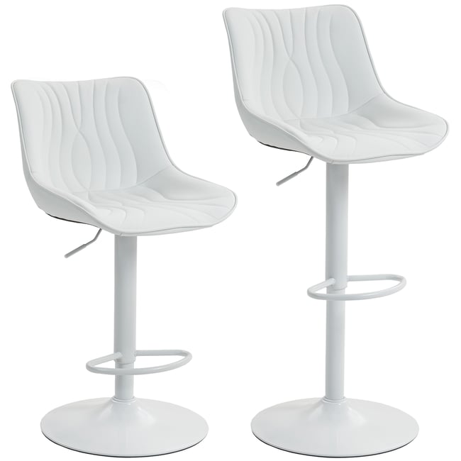 Tabouret de bar Polyuréthane Blanc Couleur blanc <span itemprop=