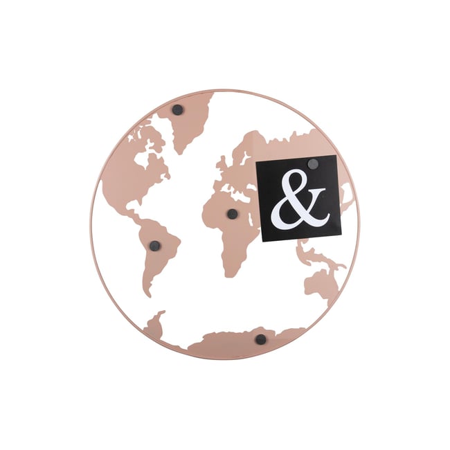 Tableau D'affichage Le fer WORLD MAP Couleur rose clair <span itemprop=