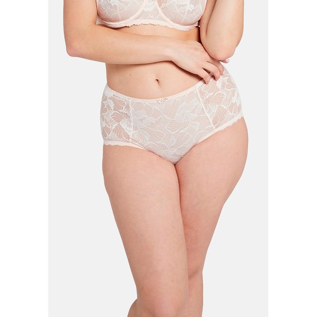 Braguita Capucine de encaje marfil/rosa <span itemprop=