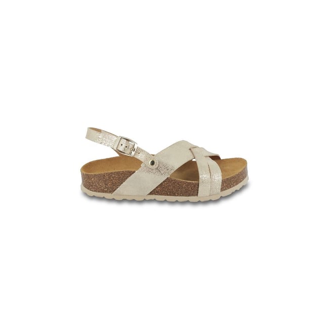 Sandales en cuir Kelonia doré <span itemprop=