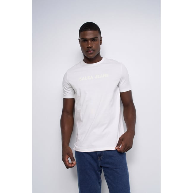 T-SHIRT AVEC BRANDING blanc <span itemprop=