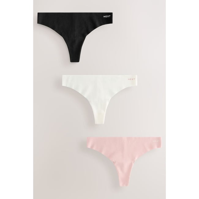 Culotte invisible lot de 3 crème/rose/noir <span itemprop=