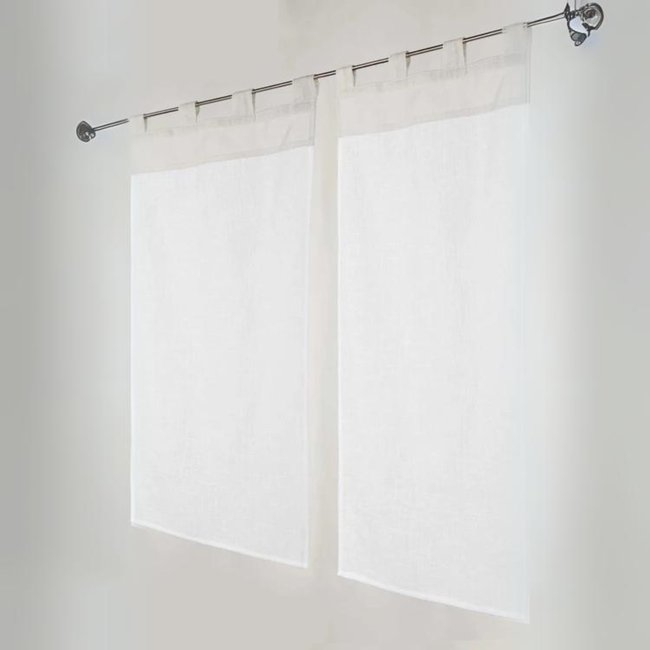 Paire de Vitrages Voile Aspect Lin - LINDER