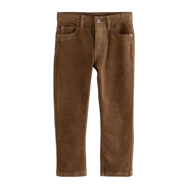 Pantalon en velours côtelé marron fauve <span itemprop=