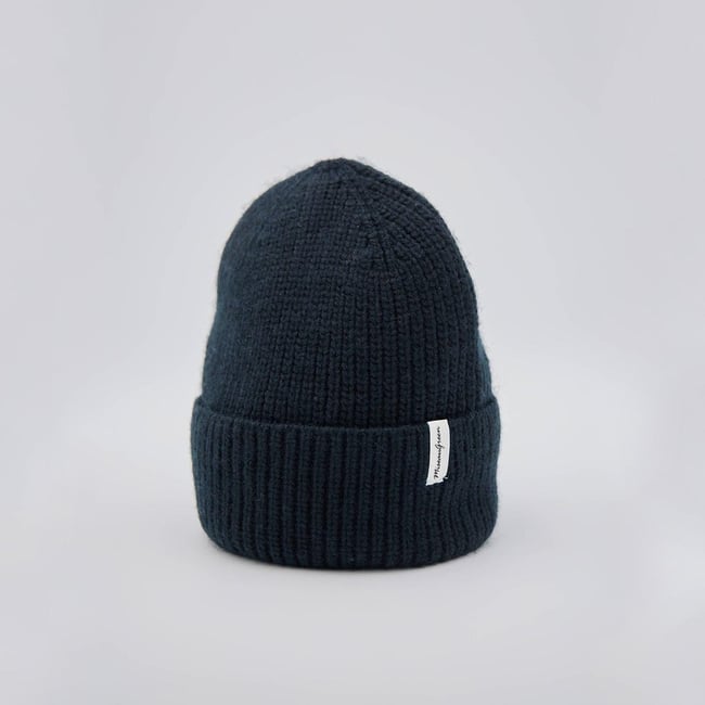 Bonnet maille bleu marine <span itemprop=
