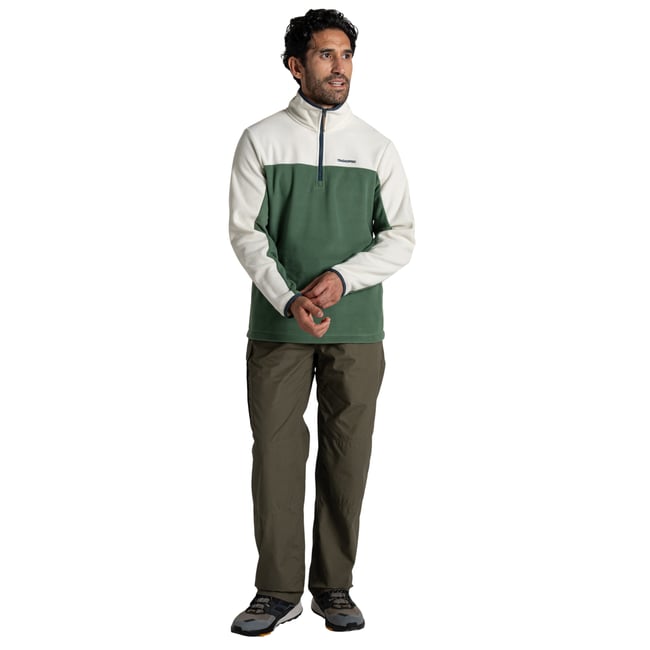 Pantalon décontracté à taille haute semi-élastiquée KIWI CLASSIC kaki <span itemprop=