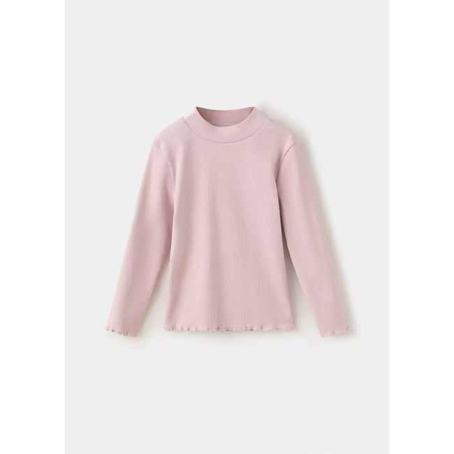 T-shirt côtelé à bordures ondulées - MANGO BABY