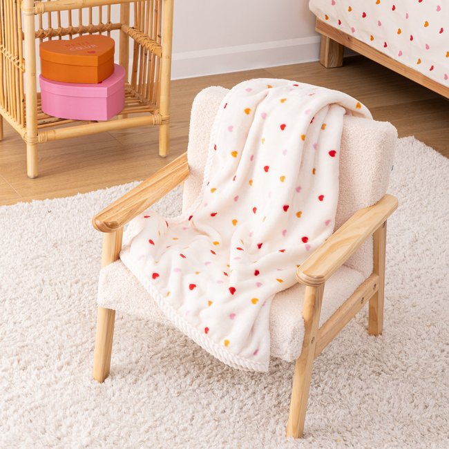 Plaid flanelle enfant APHRO multicolore <span itemprop=