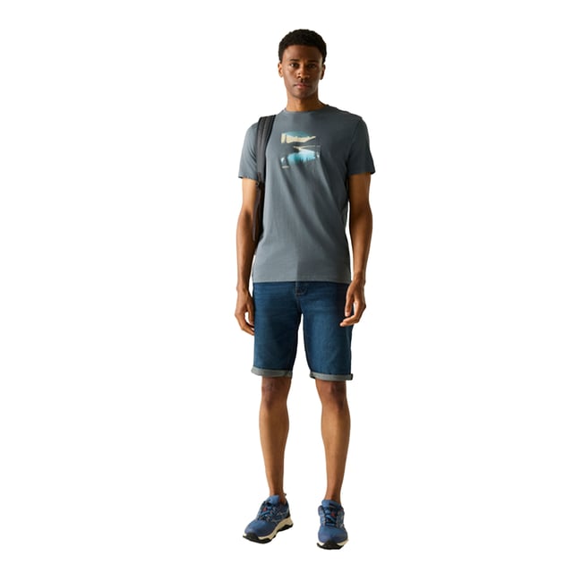 T-shirt motif/style graphique BREEZED gris <span itemprop=