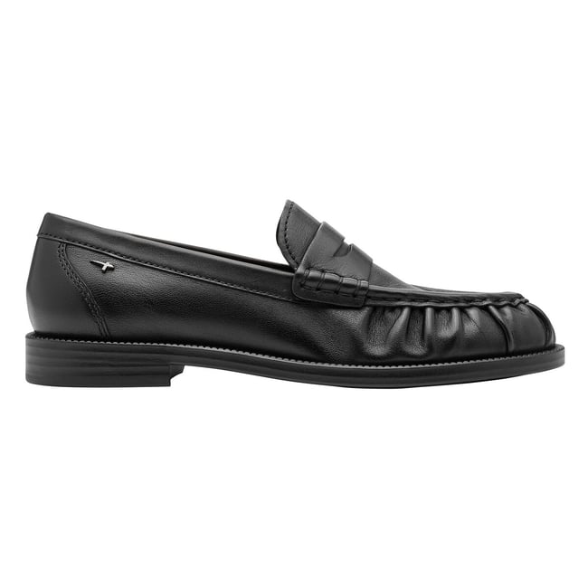 Mokassins, Leder schwarz <span itemprop=