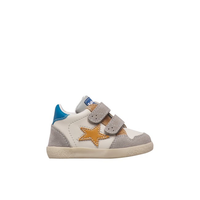 Baskets en cuir et suède ALNOITE HIGH 2 VL. gris-citrouille <span itemprop=