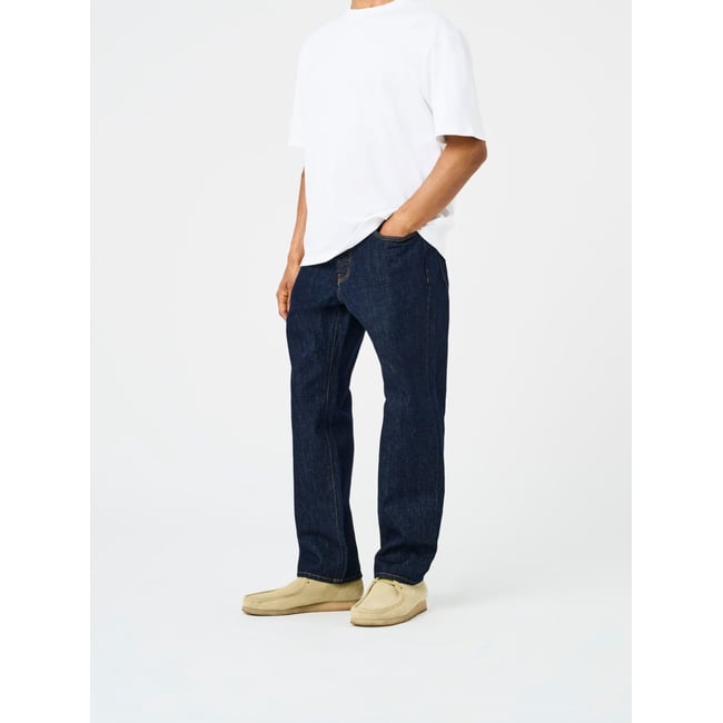 Jean droit dark blue denim <span itemprop=