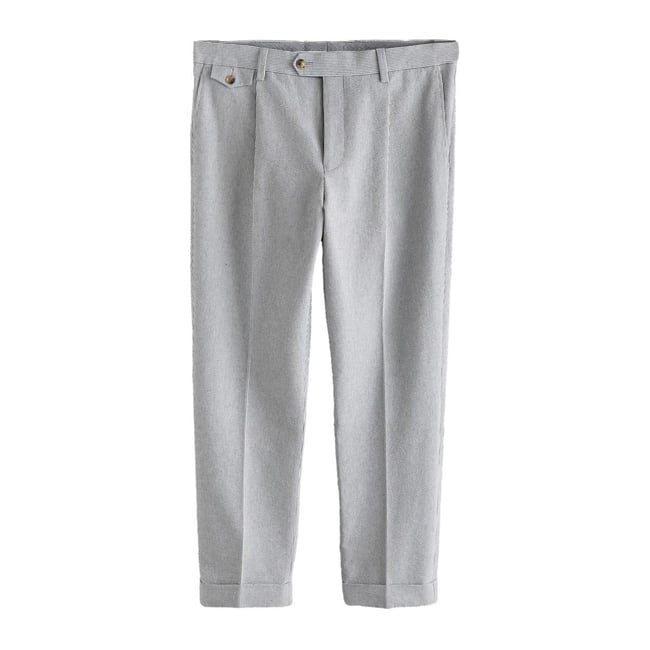Pantalon de costume ajusté rayé en seersucker signature - NEXT