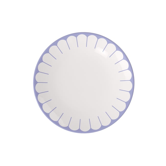 Assiette Plate FLEUR Couleur bleu <span itemprop=