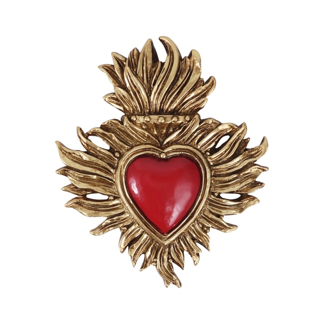 Déco murale ex-voto 7x8,5cm Couleur rouge <span itemprop=