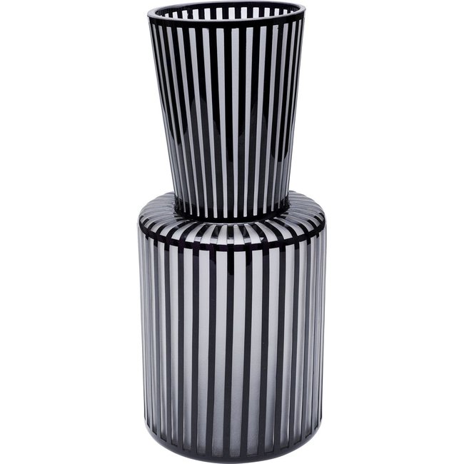 Vase Roulette 41cm Couleur noir et blanc <span itemprop=