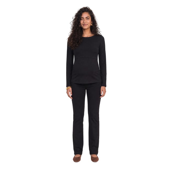 T-shirt grossesse et allaitement noir <span itemprop=