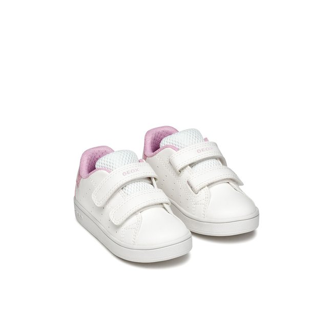 Zapatillas transpirables con velcro Eclyper blanco/rosa <span itemprop=