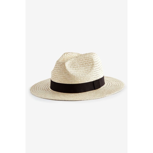 Chapeau panama paille blanche <span itemprop=