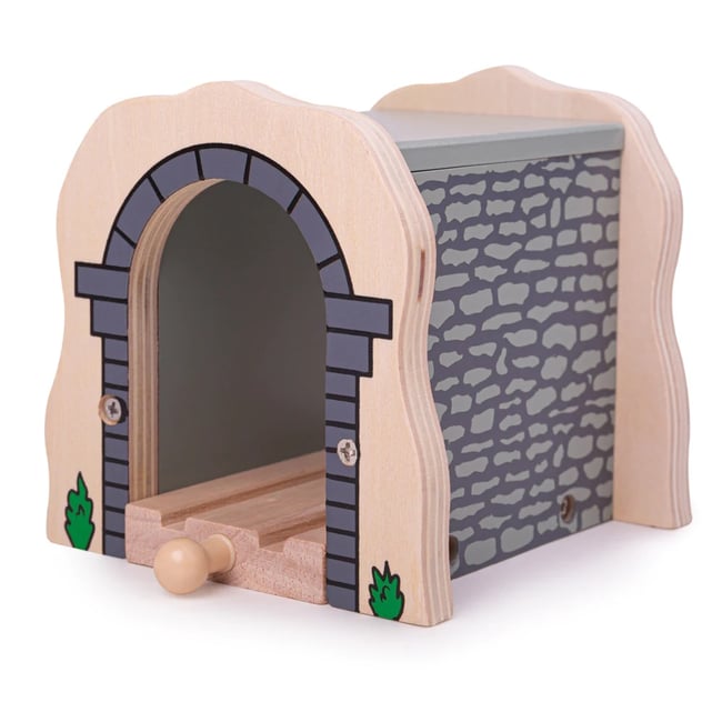 Tunnel de pierres grises en bois gris <span itemprop=