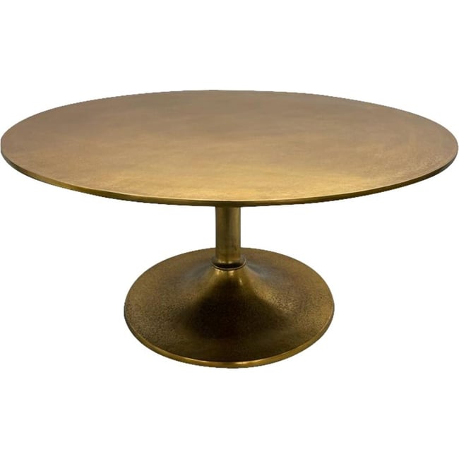 Table basse ronde en aluminium, MOROCCO Couleur or <span itemprop=