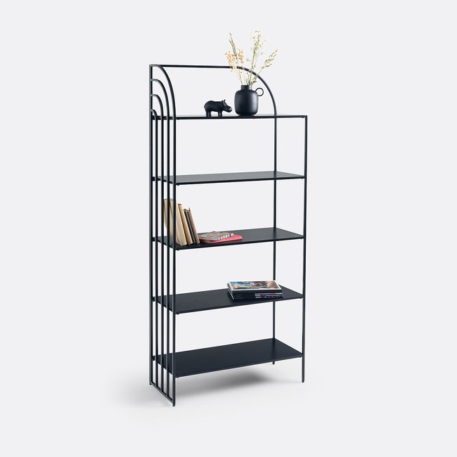 Camille Steel Bookcase, black, LA REDOUTE INTERIEURS