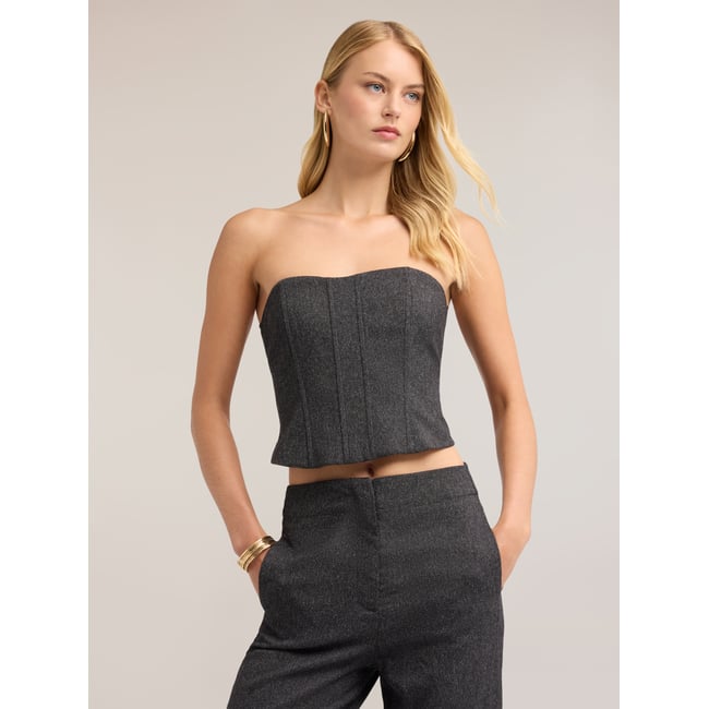 Bustier teint fil gris <span itemprop=