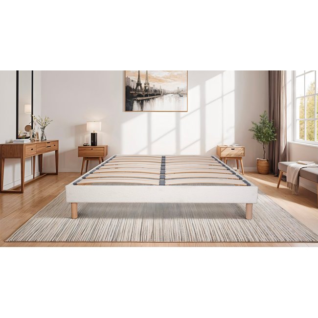 Sommier en Kit BIANCA Couleur blanc <span itemprop=