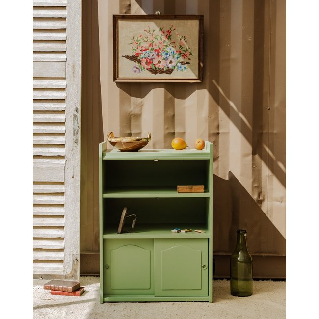 Étagère en bois vert Gaëlle N°879 - Bon état Couleur vert <span itemprop=