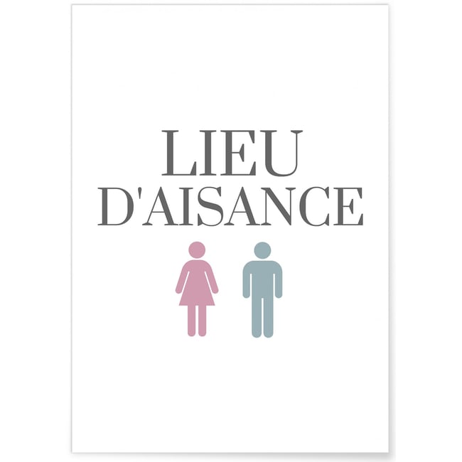 Affiche Lieu d'aisance Couleur blanc <span itemprop=