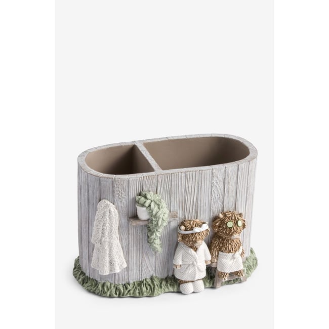 Porte-brosse à dents vache hamish au spa Couleur gris <span itemprop=