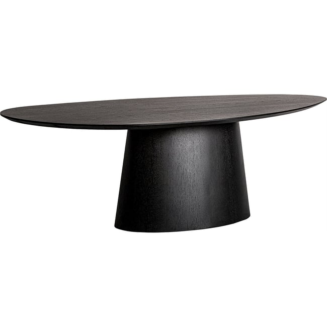 Table à manger en chêne style art déco Couleur noir <span itemprop=