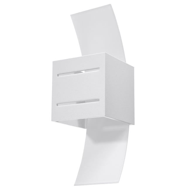 Applique Aluminium Blanc G9 1 Loreto Couleur blanc <span itemprop=