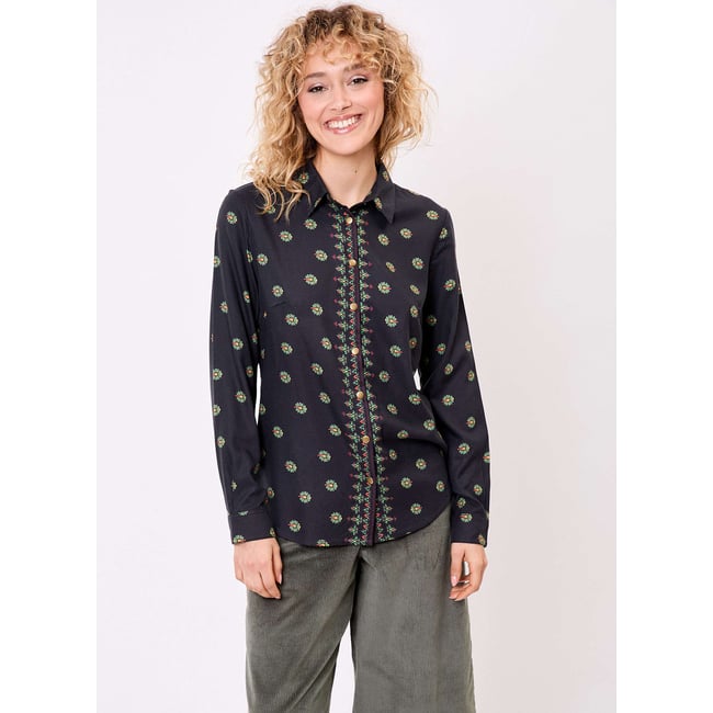 Chemise fluide FEBY noir feby <span itemprop=