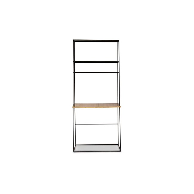 Bureau-bibliothèque en fer DENVER Couleur noir <span itemprop=